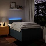 vidaXL Box spring postelja z vzmetnico modra 120x190 cm blago, (21306686) | Shoptok.si