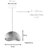  Brilagi - Visilica na sajli WABI SABI 1xE27/40W/230V prečnik 35 cm, crne boje | Eponuda.com
