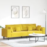  Baršunasta sofa s jastukom s jastukom Žuta 210 cm Baršun Cijene