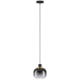 Eglo visilica Oilella 99616, 1x E27, Ø19 cm, crna, mesing i sivo staklo | shoptok.hr
