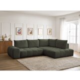 Bobochic Paris Zelena sklopiva/s prostorom za odlaganje kutna garnitura od šenila (s desnim kutom/u obliku slova L) Everest – | shoptok.hr