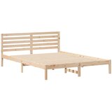  Krevetna konstrukcija Smeđa 160 x 220 cm Čvrsto borovo drvo | shoptok.hr