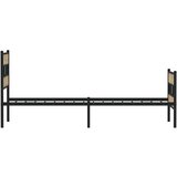 vidaXL Kovinski posteljni okvir brez vzmetnice sonoma hrast 100x190 cm Cene