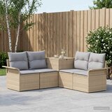  Set sofe 5 kom. Bež i svijetlo siva Poli Rattan i čelik | shoptok.hr