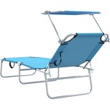  Ležaljka 2 pcs Svijetloplava 58 x 188 x 77cm Poliester | shoptok.hr
