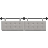 Držeće uzglavlje Zidne Oblačnosiva 190 x 55 x 5 cm tkanina - Siva boja oblaka 180 cm bez LED | shoptok.hr