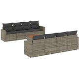 vidaXL 9-dijelni set vrtnih sofa od poliratana s jastucima sivi | shoptok.hr