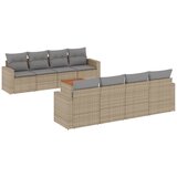 Maison Chic Seti vrtnega pohištva - Vrtna garnitura - Vrtni pohištvo set 9-delna z blazinami bež poli ratan, (21805063) | Shoptok.si
