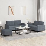 vidaXL Sedežna garnitura 3-delna temno siv žamet | Shoptok.si