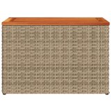  Vrtni bočni stolići 2 kom bež 55 x 34 x 37 cm poliratan i drvo | shoptok.hr