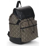 Calvin Klein Jeans Nahrbtniki MIXED EMBLEM AOP FLAP BACKPACK Črna | Shoptok.si
