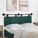  stensko vzglavje za posteljo, tekstil, 130 × 55 × 5cm, temno zelena, 3423912 Cene