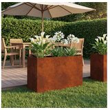vidaXL Vrtna saksija Rđa 80 x 30 x 40 cm Otporni čelik - Otporni čelik 80 x 30 x 40 cm 1 | shoptok.hr
