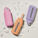 Muuki Silikonska slamica s čistilno krtačko/s pokrovom Tropical Papaya – | Shoptok.si