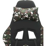  Okretna igraća stolica s osloncem crno-maskirna od umjetne kože - Crna i maskirna 1 Sa naslonom za noge | shoptok.hr
