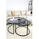 Hanah home Sto za dnevnu sobu Tokyo 80 Black Fume