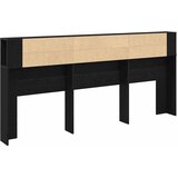  Glava kreveta s ormarićem Crni hrast 220 x 18,5 x 102,5 cm | Eponuda.com