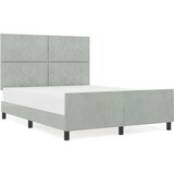 vidaXL Krevet Okvir Svjetlosiva 160x200 cm Baršun | shoptok.hr