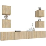  6-dijelni set TV ormarića boja hrasta sonome konstruirano drvo | shoptok.hr