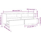  ormarić boja dimljenog hrasta 100x34,5x44,5konstruirano drvo | shoptok.hr