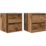  Zidni noćni ormarići 2 kom boja staro drvo 38x34x40 cm | Eponuda.com