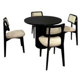 Hanah home Trpezarijski sto i stolice Bell, 100x75x100 cm, 4 stolice, Crno-bijela | Eponuda.ba
