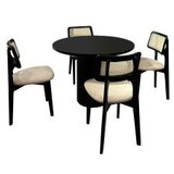 Hanah home trpezarijski sto i stolice bell black white