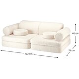 Wigiwama Krem dječji kauč od bouclé tkanine 132 cm Settee – | shoptok.hr