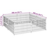  Kavez za pse crni 4 m² čelični | shoptok.hr