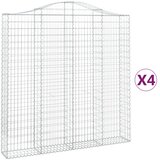  Lučne gabionske košare 4 kom 200x30x200/220cm pocinčano željezo | Eponuda.com