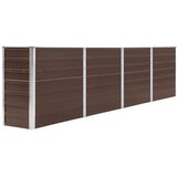  Povišena vrtna gredica 320 x 40 x 77 cm pocinčani čelik smeđa | shoptok.hr