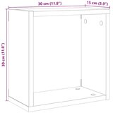 Kockaste zidne police 2 kom boja hrasta 30x15x30 cm drvene | shoptok.hr