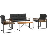  Set vanjskog namještaja s jastukom 4 pcs Siva | shoptok.hr