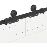 vidaXL Komplet opreme za drsna vrata 152,5 cm jeklo črne barve | Shoptok.si