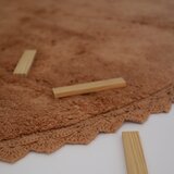 Nattiot Opečnato oranžna pralna ročno tkana bombažna okrogla preproga ø 110 cm Perla Toffee – | Shoptok.si
