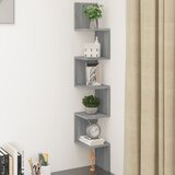 vidaXL Stenska kotna polica siva sonoma 20x20x127,5 cm konstruiran les Cene