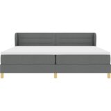  Krevet s oprugama i madracem tamno siva 200x200 cm tkanina | shoptok.hr