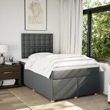  Krevet box spring s madracem tamnosivi 120 x 190 cm tkanina | shoptok.hr