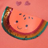  Dječja majica s volanima na rukavima koraljna boja 116 | shoptok.hr