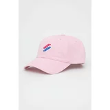 Superdry Pamučna kapa boja: ružičasta