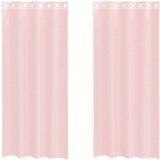 vidaXL Voile zavese z vponkami 2 kosa svetlo roza 140x225 cm | Shoptok.si