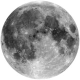 Komar Dots Okrogla fototapeta Moon (125 cm, Samolepilen) | Shoptok.si