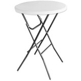  Zložljiva miza s ključavnico za catering, okrogla, bela, 80x88 cm | Shoptok.si