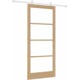  Klizna vrata ORKDAL 93 x 211 cm Masivna borovina i staklo | shoptok.hr