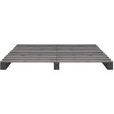  Okvir za krevet od paleta od masivne borovine sivi 180 x 200 cm | shoptok.hr