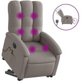  The Living Store Električni masažni naslanjač s funkcijo vstajanja taupe - Električni Masažni Naslanjač S Funkcijo Vstajanja, (21501994) | Shoptok.si