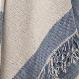 Bloomingville Modro-bež odeja iz recikliranega bombaža 130x160 cm Ethan – | Shoptok.si