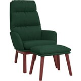  Stol za sproščanje s stolčkom temno zeleno blago, (20935341) | Shoptok.si