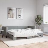 vidaXL Izvlečna dnevna postelja svetlo siva 80x200 cm blago Cene