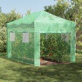 vidaXL ulazni staklenik s sklopivim okvirom Zelena 410x280x315 cm čelik | shoptok.hr